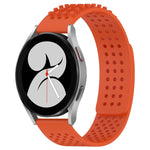Dây đồng hồ silicone thoáng khí 3D chấm lỗ 20mm, dành cho Samsung Galaxy Watch 4 44mm, dành cho Samsung Galaxy Watch 4 40mm, dành cho Samsung Galaxy Watch 4 Classic 46mm