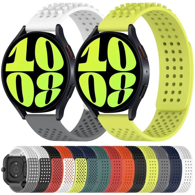 Dây đồng hồ silicone thoáng khí 3D chấm lỗ 20mm, cho Samsung Galaxy Watch 4 Classic 42mm, cho Samsung Galaxy Watch Active 2 44mm, cho Samsung Galaxy Watch Active 2 40mm