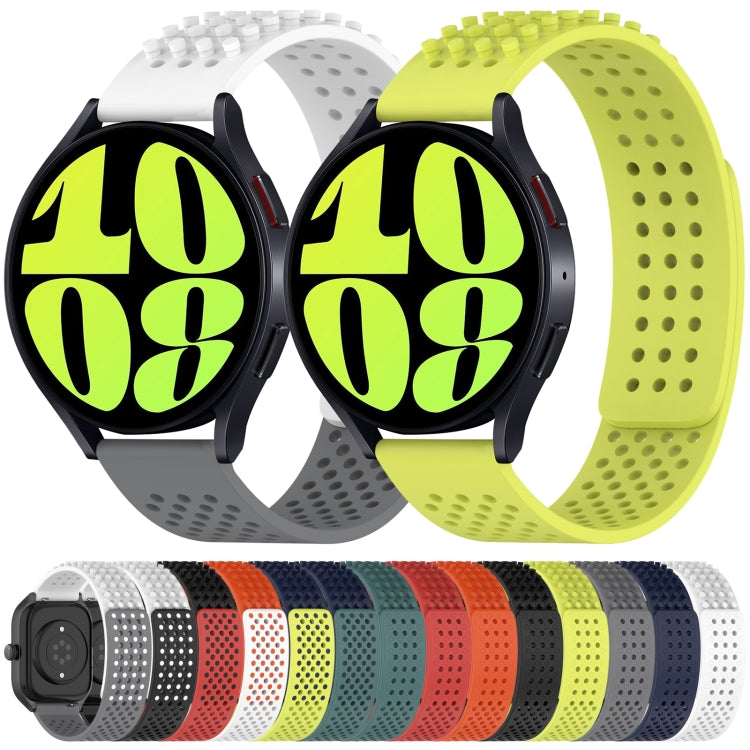 Dây đồng hồ silicone thoáng khí 3D chấm lỗ 20mm, dành cho Samsung Galaxy Watch 6 Classic 43mm, dành cho Samsung Galaxy Watch 5 Pro Golf Edition, dành cho Samsung Galaxy Watch 5 Golf Edition