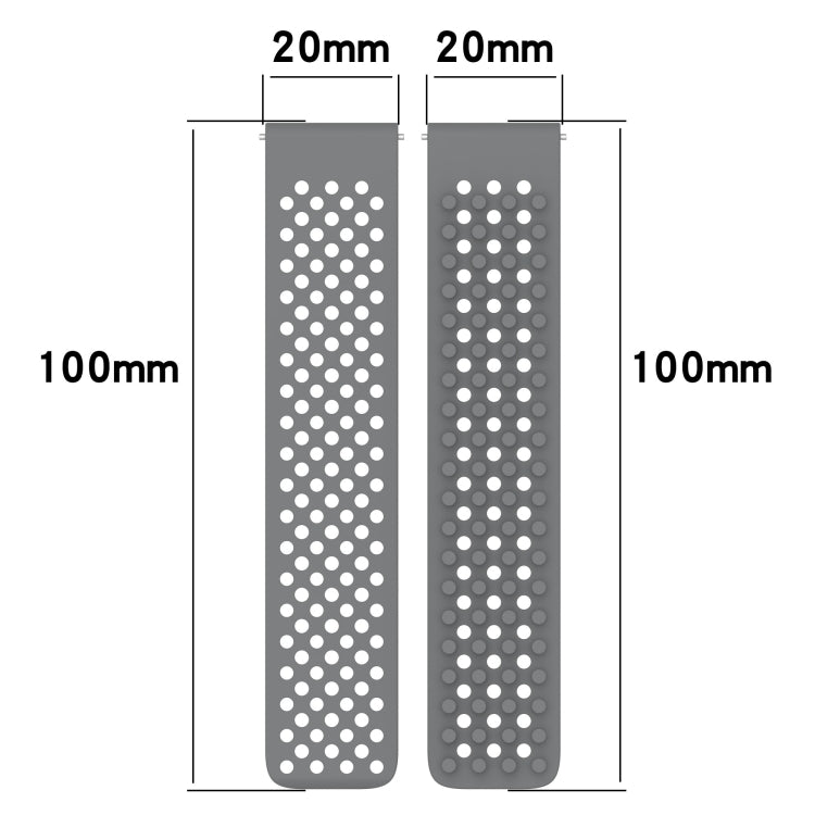 Dây đồng hồ silicone thoáng khí 3D chấm lỗ 20mm, dành cho Samsung Galaxy Watch 6 Classic 47mm, dành cho Samsung Galaxy Watch 6 44mm, dành cho Samsung Galaxy Watch 6 40mm