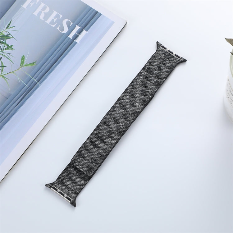 Denim Magnetic Watch Band, For Apple Watch Ultra 49mm, For Apple Watch 8 41mm, For Apple Watch 8 45mm, For  Apple Watch SE 2022 40mm, For Apple Watch SE 2022 44mm, For Apple Watch 7 41mm, For Apple Watch 7 45mm, For Apple Watch SE 40mm                 ...