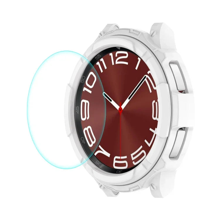 Ốp bảo vệ đồng hồ ENKAY Hat-Prince 2 trong 1 TPU + kính cường lực 9H 0.2mm, cho Samsung Galaxy Watch6 Classic 47mm, cho Samsung Galaxy Watch6 Classic 43mm