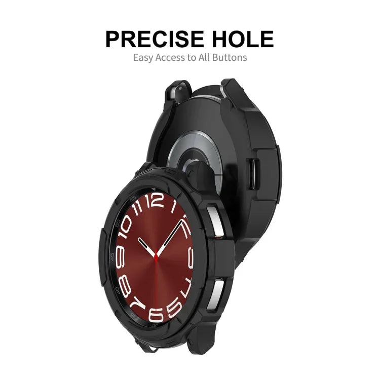 Ốp bảo vệ đồng hồ ENKAY Hat-Prince 2 trong 1 TPU + kính cường lực 9H 0.2mm, cho Samsung Galaxy Watch6 Classic 47mm, cho Samsung Galaxy Watch6 Classic 43mm