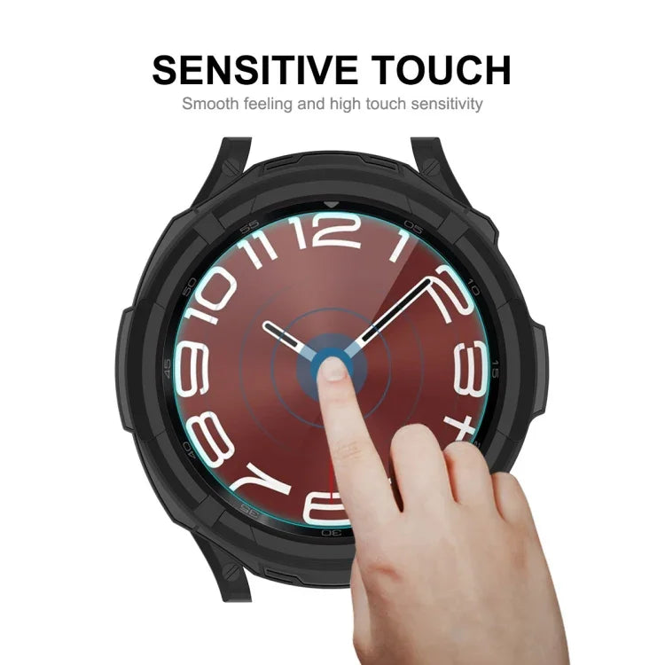 Ốp bảo vệ đồng hồ ENKAY Hat-Prince 2 trong 1 TPU + kính cường lực 9H 0.2mm, cho Samsung Galaxy Watch6 Classic 47mm, cho Samsung Galaxy Watch6 Classic 43mm