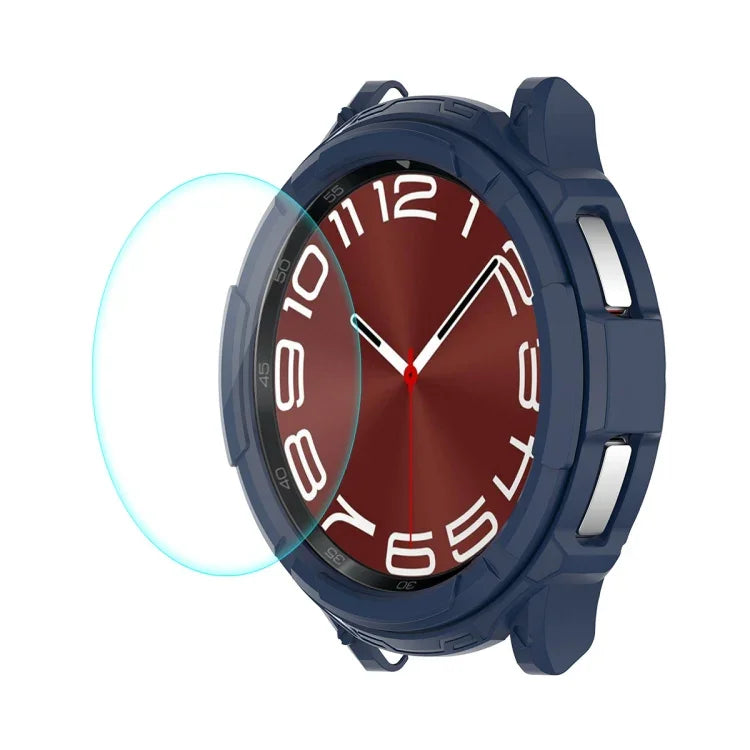 Ốp bảo vệ đồng hồ ENKAY Hat-Prince 2 trong 1 TPU + kính cường lực 9H 0.2mm, cho Samsung Galaxy Watch6 Classic 47mm, cho Samsung Galaxy Watch6 Classic 43mm