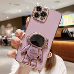 Ốp lưng điện thoại giữ hình phi hành gia mạ điện, dành cho iPhone 17e / 16e, dành cho iPhone 17 Pro Max, dành cho iPhone 17 Pro, dành cho iPhone 17, dành cho iPhone Air, dành cho iPhone 16 Pro Max, dành cho iPhone 16 Pro, dành cho iPhone 16 Plus