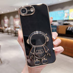 Ốp lưng điện thoại giữ hình phi hành gia mạ điện, dành cho iPhone 17e / 16e, dành cho iPhone 17 Pro Max, dành cho iPhone 17 Pro, dành cho iPhone 17, dành cho iPhone Air, dành cho iPhone 16 Pro Max, dành cho iPhone 16 Pro, dành cho iPhone 16 Plus