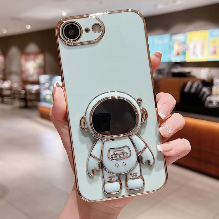 Ốp lưng điện thoại giữ hình phi hành gia mạ điện, dành cho iPhone 17e / 16e, dành cho iPhone 17 Pro Max, dành cho iPhone 17 Pro, dành cho iPhone 17, dành cho iPhone Air, dành cho iPhone 16 Pro Max, dành cho iPhone 16 Pro, dành cho iPhone 16 Plus