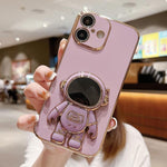 Ốp lưng điện thoại giữ hình phi hành gia mạ điện, dành cho iPhone 17e / 16e, dành cho iPhone 17 Pro Max, dành cho iPhone 17 Pro, dành cho iPhone 17, dành cho iPhone Air, dành cho iPhone 16 Pro Max, dành cho iPhone 16 Pro, dành cho iPhone 16 Plus