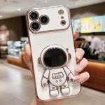 Ốp lưng điện thoại giữ hình phi hành gia mạ điện, dành cho iPhone 17e / 16e, dành cho iPhone 17 Pro Max, dành cho iPhone 17 Pro, dành cho iPhone 17, dành cho iPhone Air, dành cho iPhone 16 Pro Max, dành cho iPhone 16 Pro, dành cho iPhone 16 Plus