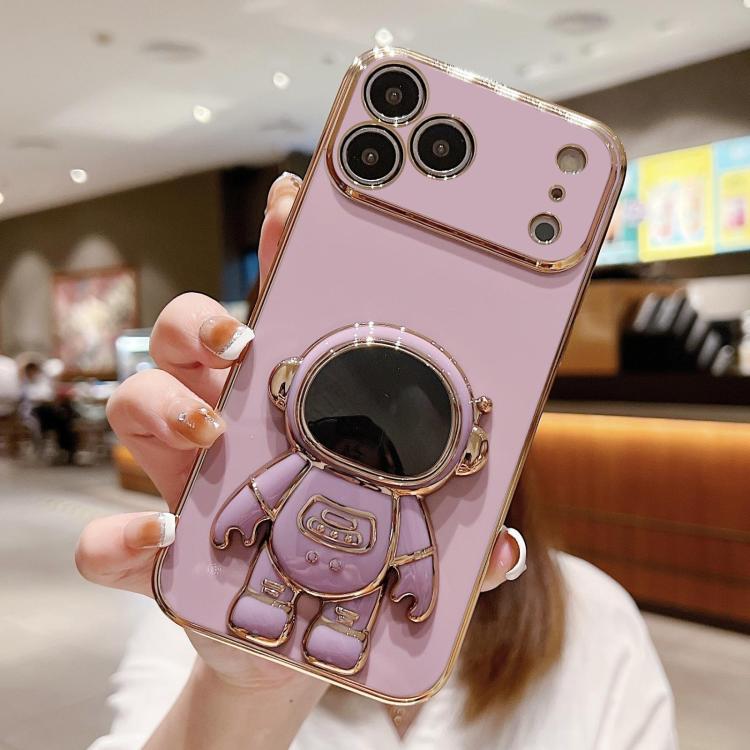 Ốp lưng điện thoại giữ hình phi hành gia mạ điện, dành cho iPhone 17e / 16e, dành cho iPhone 17 Pro Max, dành cho iPhone 17 Pro, dành cho iPhone 17, dành cho iPhone Air, dành cho iPhone 16 Pro Max, dành cho iPhone 16 Pro, dành cho iPhone 16 Plus