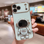 Ốp lưng điện thoại giữ hình phi hành gia mạ điện, dành cho iPhone 17e / 16e, dành cho iPhone 17 Pro Max, dành cho iPhone 17 Pro, dành cho iPhone 17, dành cho iPhone Air, dành cho iPhone 16 Pro Max, dành cho iPhone 16 Pro, dành cho iPhone 16 Plus