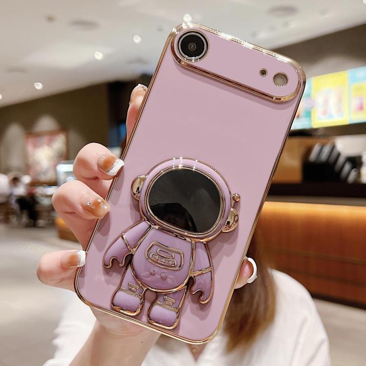 Ốp lưng điện thoại giữ hình phi hành gia mạ điện, dành cho iPhone 17e / 16e, dành cho iPhone 17 Pro Max, dành cho iPhone 17 Pro, dành cho iPhone 17, dành cho iPhone Air, dành cho iPhone 16 Pro Max, dành cho iPhone 16 Pro, dành cho iPhone 16 Plus