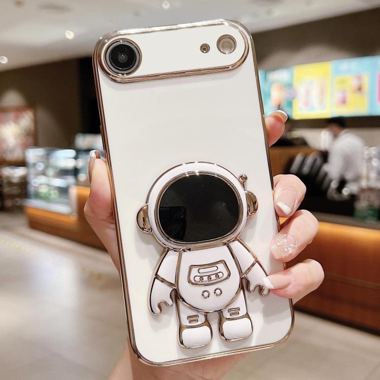 Ốp lưng điện thoại giữ hình phi hành gia mạ điện, dành cho iPhone 17e / 16e, dành cho iPhone 17 Pro Max, dành cho iPhone 17 Pro, dành cho iPhone 17, dành cho iPhone Air, dành cho iPhone 16 Pro Max, dành cho iPhone 16 Pro, dành cho iPhone 16 Plus