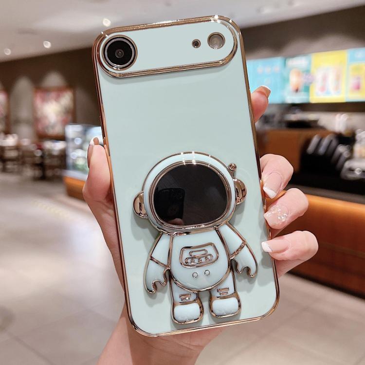 Ốp lưng điện thoại giữ hình phi hành gia mạ điện, dành cho iPhone 17e / 16e, dành cho iPhone 17 Pro Max, dành cho iPhone 17 Pro, dành cho iPhone 17, dành cho iPhone Air, dành cho iPhone 16 Pro Max, dành cho iPhone 16 Pro, dành cho iPhone 16 Plus