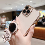 Ốp lưng điện thoại giữ hình phi hành gia mạ điện, dành cho iPhone 17e / 16e, dành cho iPhone 17 Pro Max, dành cho iPhone 17 Pro, dành cho iPhone 17, dành cho iPhone Air, dành cho iPhone 16 Pro Max, dành cho iPhone 16 Pro, dành cho iPhone 16 Plus