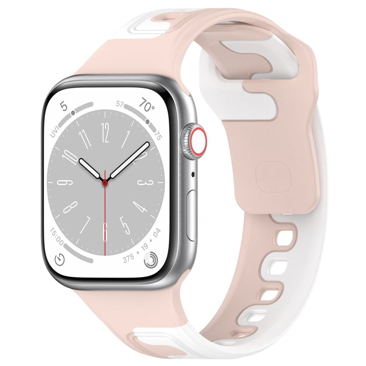 Double Color Silicone Watch Band, For Apple Watch 5 44mm, For Apple Watch 5 40mm, For Apple Watch 4 44mm, For Apple Watch 4 40mm