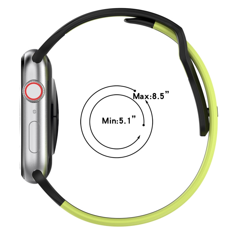 Double Color Silicone Watch Band, For Apple Watch 5 44mm, For Apple Watch 5 40mm, For Apple Watch 4 44mm, For Apple Watch 4 40mm