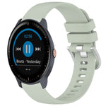 Liquid Glossy Silver Buckle Silicone Watch Band, For Garmin Vivomove Sport, For Garmin Venu 2 Plus, For Garmin Vivoactive3 / 3 Music, For Garmin Forerunner 158 / 55
