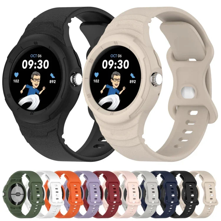 Dây đồng hồ silicone tích hợp họa tiết da, Dành cho Goolge Pixel Watch 2