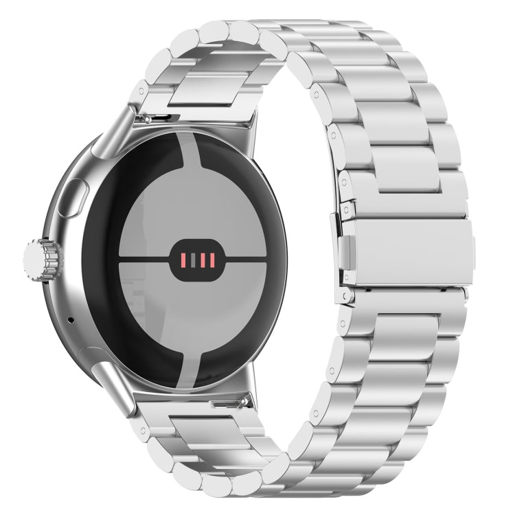 Dây đồng hồ kim loại thép không gỉ ba hạt, dành cho Google Pixel Watch 4 / 3 / 2 / 1 41mm