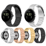 Dây đồng hồ kim loại thép không gỉ ba hạt, dành cho Google Pixel Watch 4 / 3 / 2 / 1 41mm
