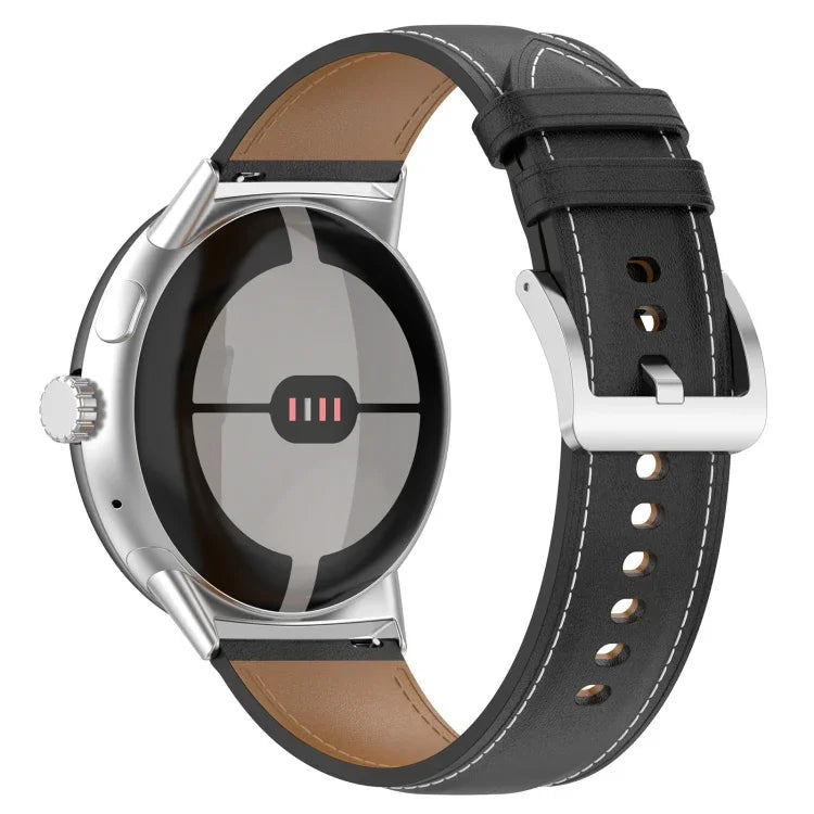 Dây đồng hồ da lớp trên thêu nổi, Dành cho Google Pixel Watch 4 / 3 / 2 / 1 41mm