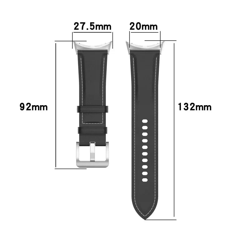 Dây đồng hồ da lớp trên thêu nổi, Dành cho Google Pixel Watch 4 / 3 / 2 / 1 41mm