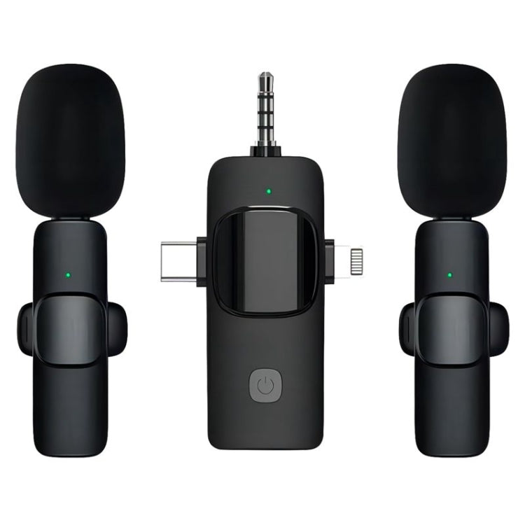 Micro không dây cài áo cho iPhone / Android, 2 trong 1, 3 trong 1