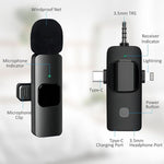Micro không dây cài áo cho iPhone / Android, 2 trong 1, 3 trong 1