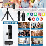 Micro không dây cài áo cho iPhone / Android, 2 trong 1, 3 trong 1