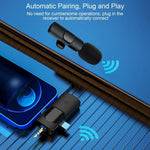 Micro không dây cài áo cho iPhone / Android, 2 trong 1, 3 trong 1