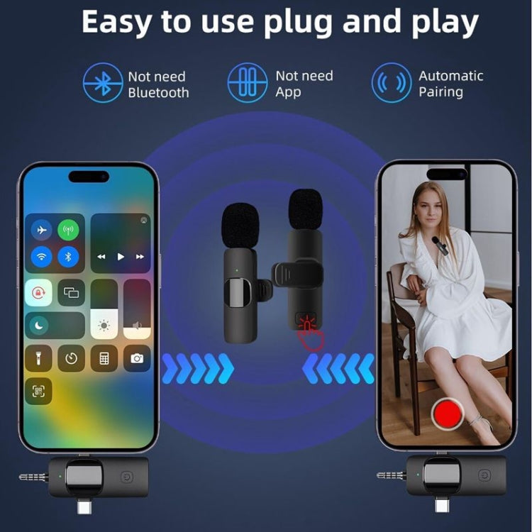 Micro không dây cài áo cho iPhone / Android, 2 trong 1, 3 trong 1