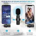 Micro không dây cài áo cho iPhone / Android, 2 trong 1, 3 trong 1