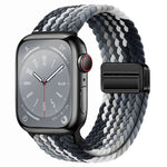 Nylon Woven Magnetic Fold Buckle Watch Band, For Apple Watch Series 9 41mm, For Apple Watch Ultra 49mm