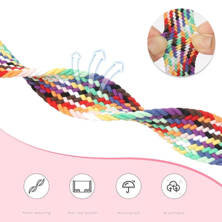 Nylon Woven Magnetic Fold Buckle Watch Band, For Apple Watch Series 3 38mm, For  Apple Watch Series 3 42mm