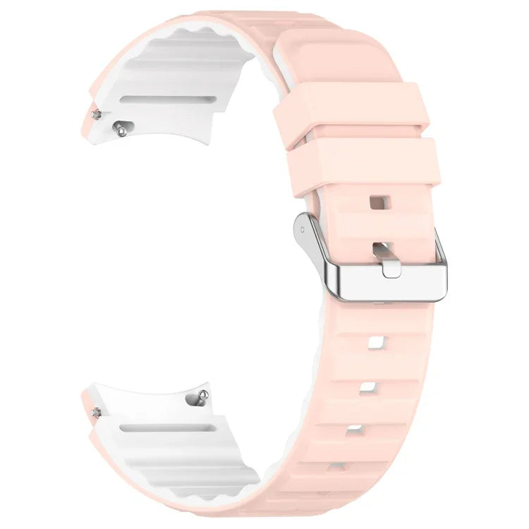 Dây Đồng Hồ Silicone Hai Màu Ngang, Dành Cho Samsung Galaxy Watch 4, Dành Cho Samsung Galaxy Watch 4 Classic 46mm, Dành Cho Samsung Galaxy Watch 3 41mm