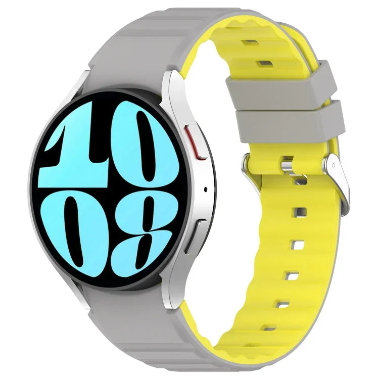Dây Đồng Hồ Silicone Hai Màu Ngang, Dành Cho Samsung Galaxy Watch 4, Dành Cho Samsung Galaxy Watch 4 Classic 46mm, Dành Cho Samsung Galaxy Watch 3 41mm