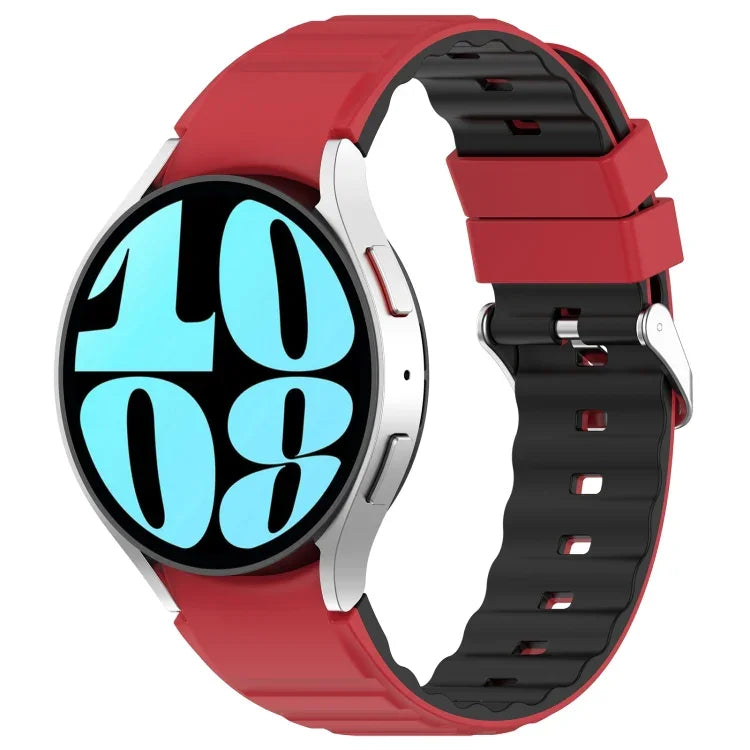 Dây Đồng Hồ Silicone Hai Màu Ngang, Dành Cho Samsung Galaxy Watch 4, Dành Cho Samsung Galaxy Watch 4 Classic 46mm, Dành Cho Samsung Galaxy Watch 3 41mm