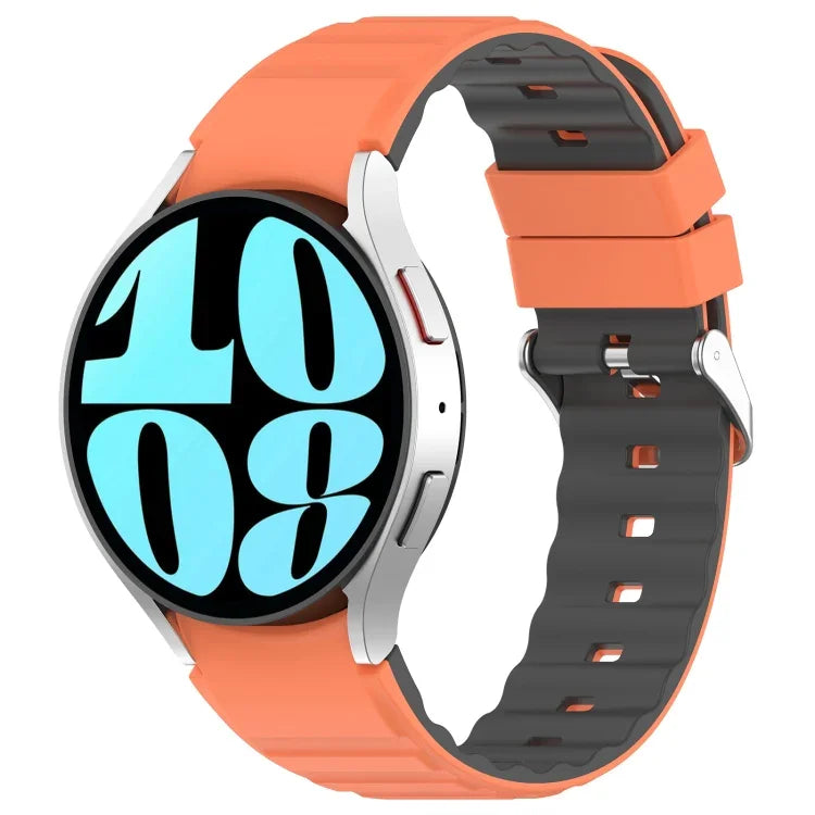 Dây Đồng Hồ Silicone Hai Màu Ngang, Dành Cho Samsung Galaxy Watch 4, Dành Cho Samsung Galaxy Watch 4 Classic 46mm, Dành Cho Samsung Galaxy Watch 3 41mm