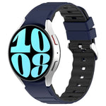 Dây Đồng Hồ Silicone Hai Màu Ngang, Dành Cho Samsung Galaxy Watch 4, Dành Cho Samsung Galaxy Watch 4 Classic 46mm, Dành Cho Samsung Galaxy Watch 3 41mm