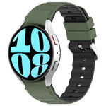 Dây Đồng Hồ Silicone Hai Màu Ngang, Dành Cho Samsung Galaxy Watch 4, Dành Cho Samsung Galaxy Watch 4 Classic 46mm, Dành Cho Samsung Galaxy Watch 3 41mm