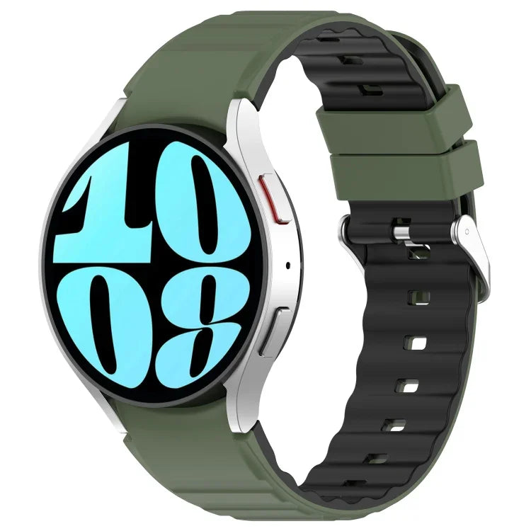 Dây Đồng Hồ Silicone Hai Màu Ngang, Dành Cho Samsung Galaxy Watch 4, Dành Cho Samsung Galaxy Watch 4 Classic 46mm, Dành Cho Samsung Galaxy Watch 3 41mm