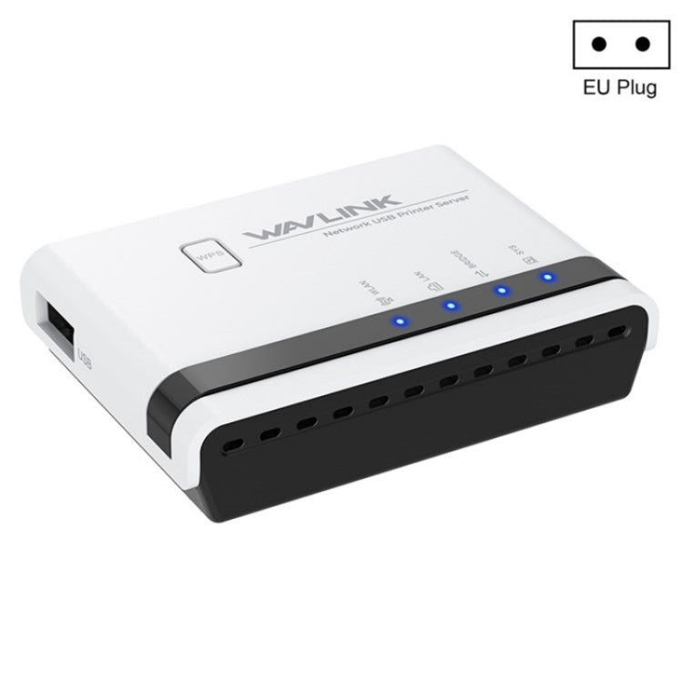 Máy chủ in không dây USB2.0 WAVLINK NU516U1 với LAN / Bridge WiFi 10 / 100Mbps, phích cắm Mỹ, Anh, EU, Úc