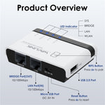Máy chủ in không dây USB2.0 WAVLINK NU516U1 với LAN / Bridge WiFi 10 / 100Mbps, phích cắm Mỹ, Anh, EU, Úc