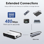 Máy chủ in không dây USB2.0 WAVLINK NU516U1 với LAN / Bridge WiFi 10 / 100Mbps, phích cắm Mỹ, Anh, EU, Úc