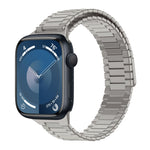 Bamboo Magnetic Stainless Steel Metal Watch Strap, For Apple Watch SE 2023 44mm, For Apple Watch SE 2023 40mm, For Apple Watch Ultra 2 49mm, For Apple Watch Series 9 45mm, For Apple Watch Series 9 41mm, For Apple Watch Ultra 49mm