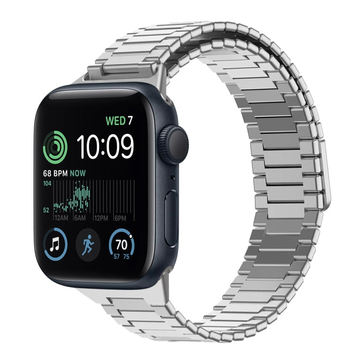 Bamboo Magnetic Stainless Steel Metal Watch Strap, For Apple Watch Series 8 41mm, For Apple Watch Series 8 45mm, For Apple Watch SE 2022 40mm, For Apple Watch SE 2022 44mm, For Apple Watch Series 7 41mm, For Apple Watch Series 7 45mm