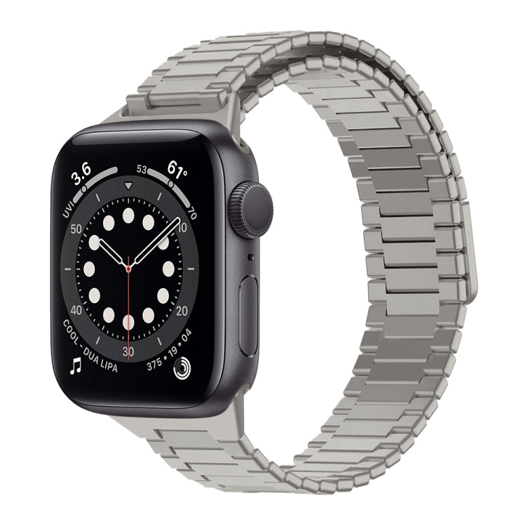 Bamboo Magnetic Stainless Steel Metal Watch Strap, For Apple Watch Series 6 40mm, For Apple Watch Series 6 44mm, For Apple Watch Series 5 44mm, For Apple Watch Series 5 40mm, For Apple Watch Series 4 44mm, For Apple Watch Series 4 40mm