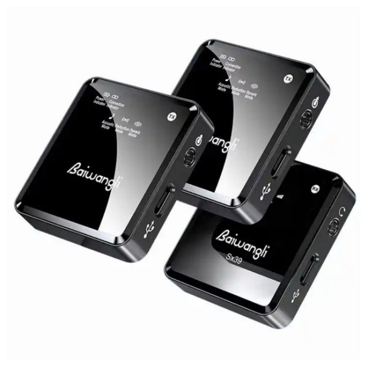 Micro không dây giảm tiếng ồn SX39 cho iPhone, gồm bộ phát đôi + bộ thu, dành cho iPhone